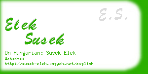 elek susek business card